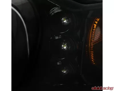 Spec-D Dual Halo Projector Headlights (Jet Black Housing/Clear Lens) Ford Mustang 1999-2004 - 2LHP-MST99BK-TM