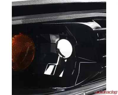 Spec-D Dual Halo Projector Headlights (Jet Black Housing/Clear Lens) Ford Mustang 1999-2004 - 2LHP-MST99BK-TM