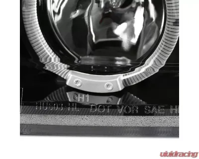 Spec-D Dual Halo Projector Headlights (Jet Black Housing/Clear Lens) Ford Mustang 1999-2004 - 2LHP-MST99BK-TM