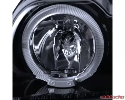 Spec-D Dual Halo Projector Headlights (Glossy Black Housing/Smoke Lens) Ford Mustang 1999-2004 - 2LHP-MST99G-TM