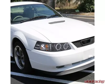 Spec-D Dual Halo Projector Headlights (Glossy Black Housing/Smoke Lens) Ford Mustang 1999-2004 - 2LHP-MST99G-TM