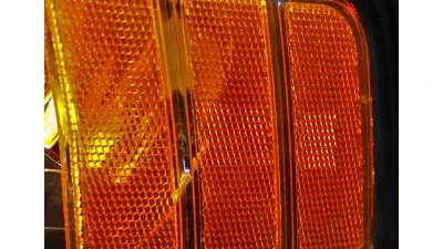 Spec-D Projector Headlights w/ Amber Reflectors (Matte Black Housing/Clear Lens) Ford Mustang 1999-2004                                     - 2LHP-MST99JM-RS - Image 5