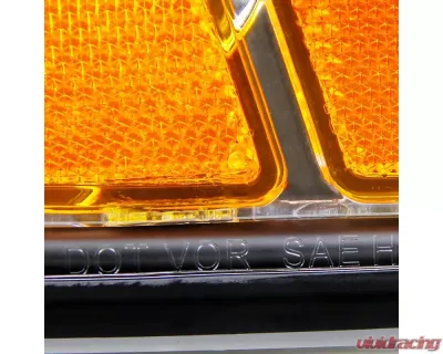 Spec-D Projector Headlights w/ Amber Reflectors (Matte Black Housing/Clear Lens) Ford Mustang 1999-2004 - 2LHP-MST99JM-RS