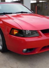 Spec-D Projector Headlights w/ Amber Reflectors (Matte Black Housing/Clear Lens) Ford Mustang 1999-2004                                     - 2LHP-MST99JM-RS - Image 10