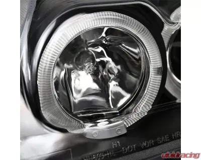 Spec-D Dual Halo Projector Headlights (Matte Black Housing/Clear Lens) Ford Mustang 1999-2004 - 2LHP-MST99JM-TM