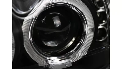 Spec-D Dual Halo Projector Headlights (Matte Black Housing/Clear Lens) Ford Mustang 1999-2004                                     - 2LHP-MST99JM-TM - Image 4