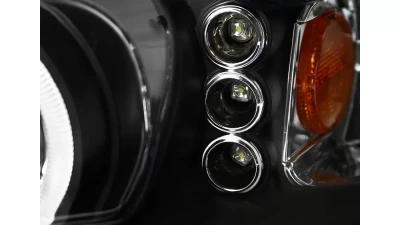 Spec-D Dual Halo Projector Headlights (Matte Black Housing/Clear Lens) Ford Mustang 1999-2004                                     - 2LHP-MST99JM-TM - Image 5