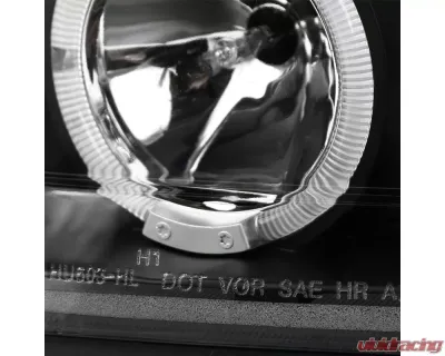 Spec-D Dual Halo Projector Headlights (Matte Black Housing/Clear Lens) Ford Mustang 1999-2004 - 2LHP-MST99JM-TM
