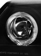 Spec-D Dual Halo V2 Projector Headlights (Matte Black Housing/Clear Lens) Ford Mustang 1999-2004                                     - 2LHP-MST99JM-V2-RS - Image 3