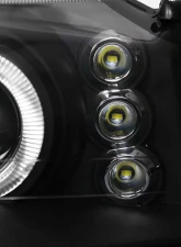 Spec-D Dual Halo V2 Projector Headlights (Matte Black Housing/Clear Lens) Ford Mustang 1999-2004                                     - 2LHP-MST99JM-V2-RS - Image 5