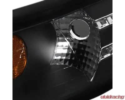 Spec-D Dual Halo V2 Projector Headlights (Matte Black Housing/Clear Lens) Ford Mustang 1999-2004 - 2LHP-MST99JM-V2-RS