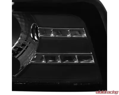 Spec-D Dual Halo V2 Projector Headlights (Matte Black Housing/Clear Lens) Ford Mustang 1999-2004 - 2LHP-MST99JM-V2-RS