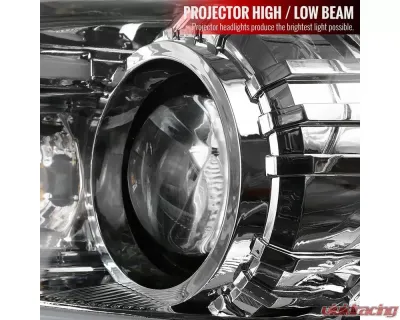 Spec-D Projector Headlights w/ LED Light Strip (Chrome Housing/Clear Lens) Mazda 3 2010-2013 - 2LHP-MZ310-TM