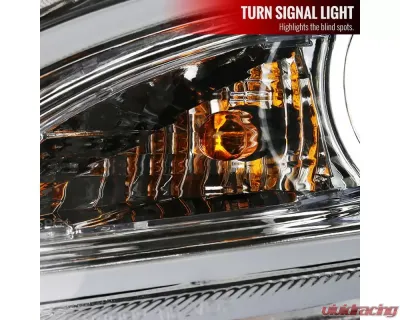 Spec-D Projector Headlights w/ LED Light Strip (Chrome Housing/Clear Lens) Mazda 3 2010-2013 - 2LHP-MZ310-TM