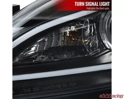 Spec-D Projector Headlights w/ LED Light Strip (Matte Black Housing/Clear Lens) Mazda 3 2010-2013 - 2LHP-MZ310JM-TM