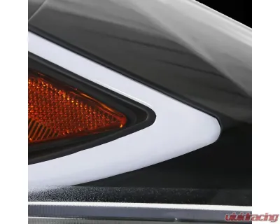 Spec-D Projector Headlights w/ LED Light Strip (Matte Black Housing/Clear Lens) Mazda 3 2010-2013 - 2LHP-MZ310JM-TM