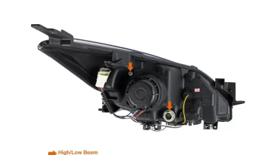 Spec-D Projector Headlights w/ LED Light Strip (Matte Black Housing/Clear Lens) Mazda 3 2010-2013                                     - 2LHP-MZ310JM-TM - Image 9
