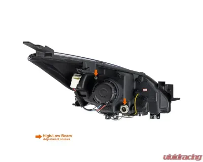 Spec-D Projector Headlights w/ LED Light Strip (Matte Black Housing/Clear Lens) Mazda 3 2010-2013 - 2LHP-MZ310JM-TM