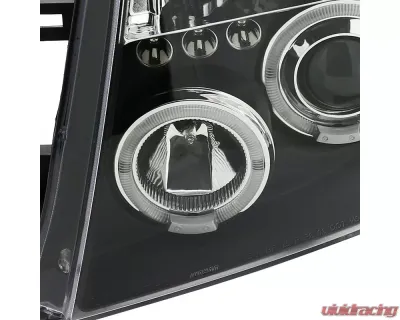 Spec-D Dual Halo Projector Headlights (Matte Black Housing/Clear Lens) Nissan Frontier | Pathfinder 2005-2008 - 2LHP-PATH05JM-TM