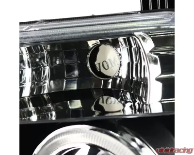 Spec-D Dual Halo Projector Headlights (Matte Black Housing/Clear Lens) Nissan Frontier | Pathfinder 2005-2008 - 2LHP-PATH05JM-TM