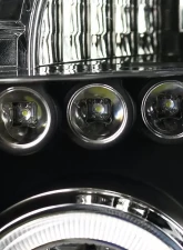 Spec-D Dual Halo Projector Headlights (Matte Black Housing/Clear Lens) Nissan Frontier | Pathfinder 2005-2008                                     - 2LHP-PATH05JM-TM - Image 6