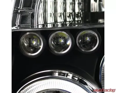 Spec-D Dual Halo Projector Headlights (Matte Black Housing/Clear Lens) Nissan Frontier | Pathfinder 2005-2008 - 2LHP-PATH05JM-TM