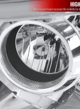 Spec-D Switchback LED C-Bar Projector Headlights (Chrome Housing/Clear Lens) Dodge Ram 2006-2009                                     - 2LHP-RAM06-G2-TM - Image 4