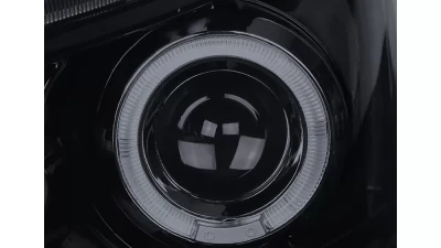 Spec-D Dual Halo Projector Headlights (Glossy Black Housing/Smoked Lens) Dodge Ram 2006-2009                                     - 2LHP-RAM06G-TM - Image 3