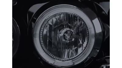 Spec-D Dual Halo Projector Headlights (Glossy Black Housing/Smoked Lens) Dodge Ram 2006-2009                                     - 2LHP-RAM06G-TM - Image 4