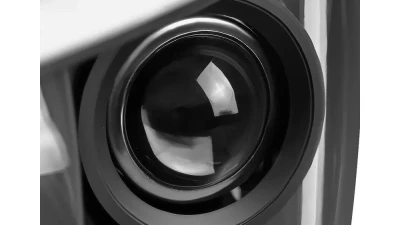 Spec-D Switchback LED C-Bar Projector Headlights (Matte Black Housing/Clear Lens) Dodge Ram 2006-2009                                     - 2LHP-RAM06JM-G2-TM - Image 3