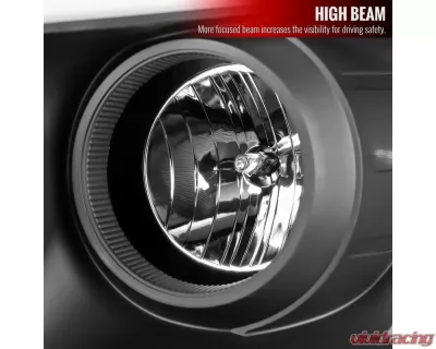Spec-D Switchback LED C-Bar Projector Headlights (Matte Black Housing/Clear Lens) Dodge Ram 2006-2009 - 2LHP-RAM06JM-G2-TM