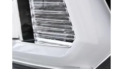 Spec-D LED C-Bar Projector Headlights (Chrome Housing/Clear Lens) Ram 1500 | 2500 | 3500 2009-2024                                     - 2LHP-RAM09-G2-TM - Image 3