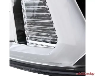 Spec-D LED C-Bar Projector Headlights (Chrome Housing/Clear Lens) Ram 1500 | 2500 | 3500 2009-2024 - 2LHP-RAM09-G2-TM