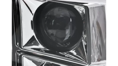 Spec-D LED C-Bar Projector Headlights (Chrome Housing/Clear Lens) Ram 1500 | 2500 | 3500 2009-2024                                     - 2LHP-RAM09-G2-TM - Image 4