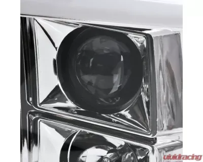 Spec-D LED C-Bar Projector Headlights (Chrome Housing/Clear Lens) Ram 1500 | 2500 | 3500 2009-2024 - 2LHP-RAM09-G2-TM