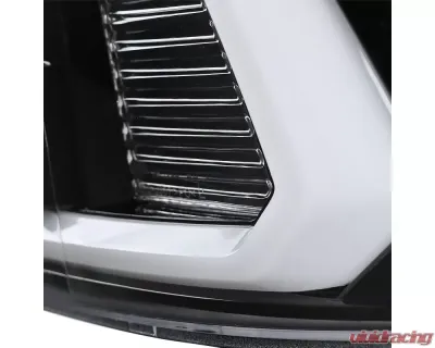 Spec-D LED C-Bar Projector Headlights (Jet Black Housing/Clear Lens) Ram 1500 | 2500 | 3500 2009-2024 - 2LHP-RAM09BK-G2-TM