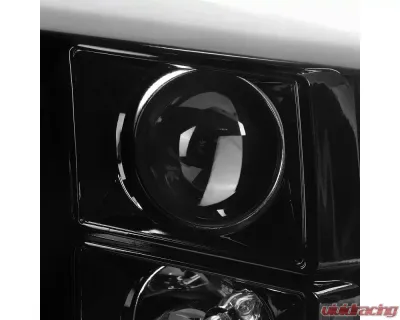 Spec-D LED C-Bar Projector Headlights (Jet Black Housing/Clear Lens) Ram 1500 | 2500 | 3500 2009-2024 - 2LHP-RAM09BK-G2-TM