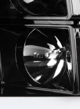 Spec-D LED C-Bar Projector Headlights (Jet Black Housing/Clear Lens) Ram 1500 | 2500 | 3500 2009-2024                                     - 2LHP-RAM09BK-G2-TM - Image 5