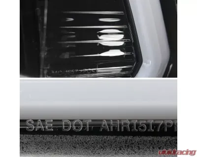 Spec-D LED C-Bar Projector Headlights (Jet Black Housing/Clear Lens) Ram 1500 | 2500 | 3500 2009-2024 - 2LHP-RAM09BK-G2-TM