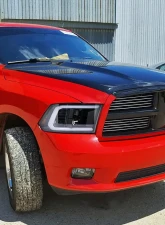 Spec-D LED C-Bar Projector Headlights (Jet Black Housing/Clear Lens) Ram 1500 | 2500 | 3500 2009-2024                                     - 2LHP-RAM09BK-G2-TM - Image 10