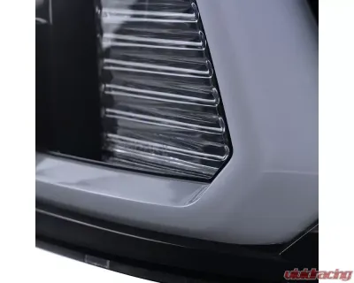 Spec-D LED C-Bar Projector Headlights (Glossy Black Housing/Smoked Lens) Ram 1500 | 2500 | 3500 2009-2024 - 2LHP-RAM09G-G2-TM