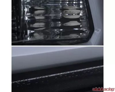 Spec-D LED C-Bar Projector Headlights (Glossy Black Housing/Smoked Lens) Ram 1500 | 2500 | 3500 2009-2024 - 2LHP-RAM09G-G2-TM