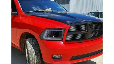 Spec-D LED C-Bar Projector Headlights (Glossy Black Housing/Smoked Lens) Ram 1500 | 2500 | 3500 2009-2024                                     - 2LHP-RAM09G-G2-TM - Image 10