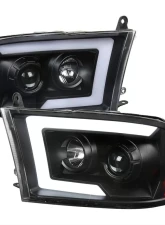 Spec-D Switchback Sequential LED C-Bar Projector Headlights (Matte Black Housing/Clear Lens) Ram 1500 | 2500 | 3500 2009-2024                                     - 2LHP-RAM09JM-SQ-RS - Image 10