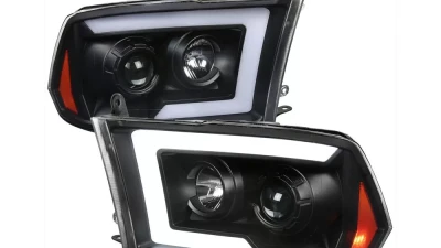 Spec-D Switchback Sequential LED C-Bar Projector Headlights (Matte Black Housing/Clear Lens) Ram 1500 | 2500 | 3500 2009-2024                                     - 2LHP-RAM09JM-SQ-RS - Image 10