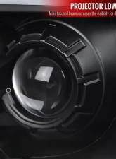 Spec-D Switchback Sequential LED C-Bar Projector Headlights (Matte Black Housing/Clear Lens) Ram 1500 | 2500 | 3500 2009-2024                                     - 2LHP-RAM09JM-SQ-RS - Image 3