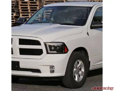 Spec-D Switchback Sequential LED C-Bar Projector Headlights (Matte Black Housing/Clear Lens) Ram 1500 | 2500 | 3500 2009-2024 - 2LHP-RAM09JM-SQ-RS