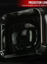 Spec-D Switchback Sequential Projector Headlights (Matte Black Housing/Smoked Lens) Ram 1500 | 2500 | 3500 2009-2024                                     - 2LHP-RAM09SMG7-SQ-RS - Image 4