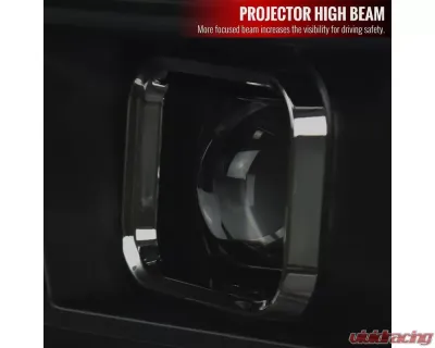 Spec-D Switchback Sequential Projector Headlights (Matte Black Housing/Smoked Lens) Ram 1500 | 2500 | 3500 2009-2024 - 2LHP-RAM09SMG7-SQ-RS