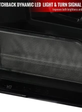 Spec-D Switchback Sequential Projector Headlights (Matte Black Housing/Smoked Lens) Ram 1500 | 2500 | 3500 2009-2024                                     - 2LHP-RAM09SMG7-SQ-RS - Image 6